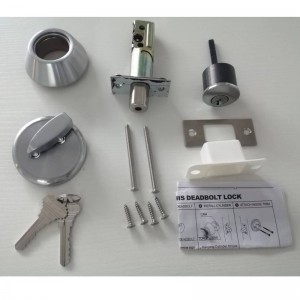 3502 stopnie cynku Wysokiej jakości pojedynczy cylinder Deadbolt Lock-Satin Nickel, współczesny okrągły gałek drzwi Deadbolt
