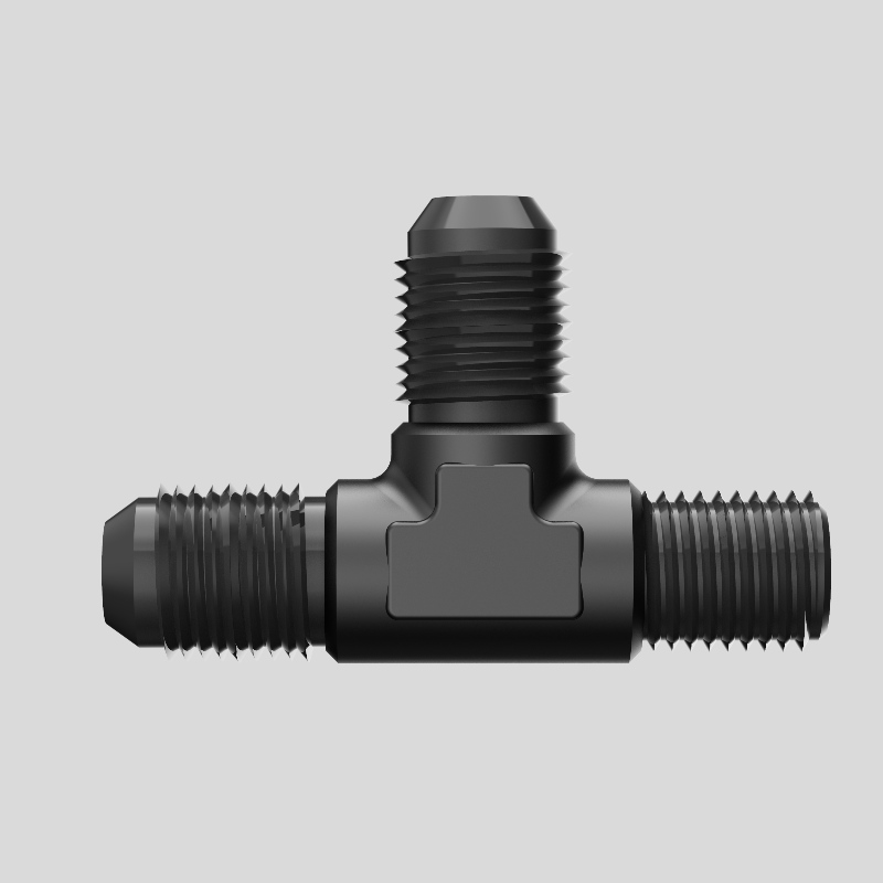 Męski Flare Tee Fitting Adapter T Union Wąż paliwowy Aluminium