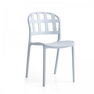 Nowoczesne plastikowe krzesło bez ramienia stałe oparciena zewnątrz proste leżaki plastikowe krzesło do jadalni