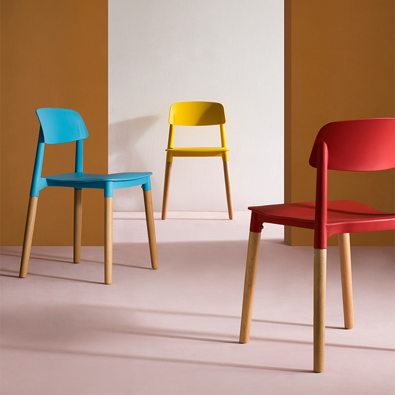 Hurtownia Doskonała jakość krzesła meble drewniane krzesło do jadalni plastikowe skórzane poduszki tropikalne krzesło jadalne