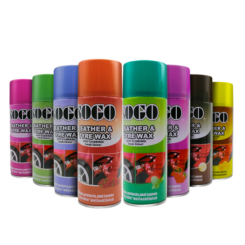 Dobra jakość silikonowa skórzana opona pielęgnacja samochodu aerozol wosk woskowy kokpit jasny spray