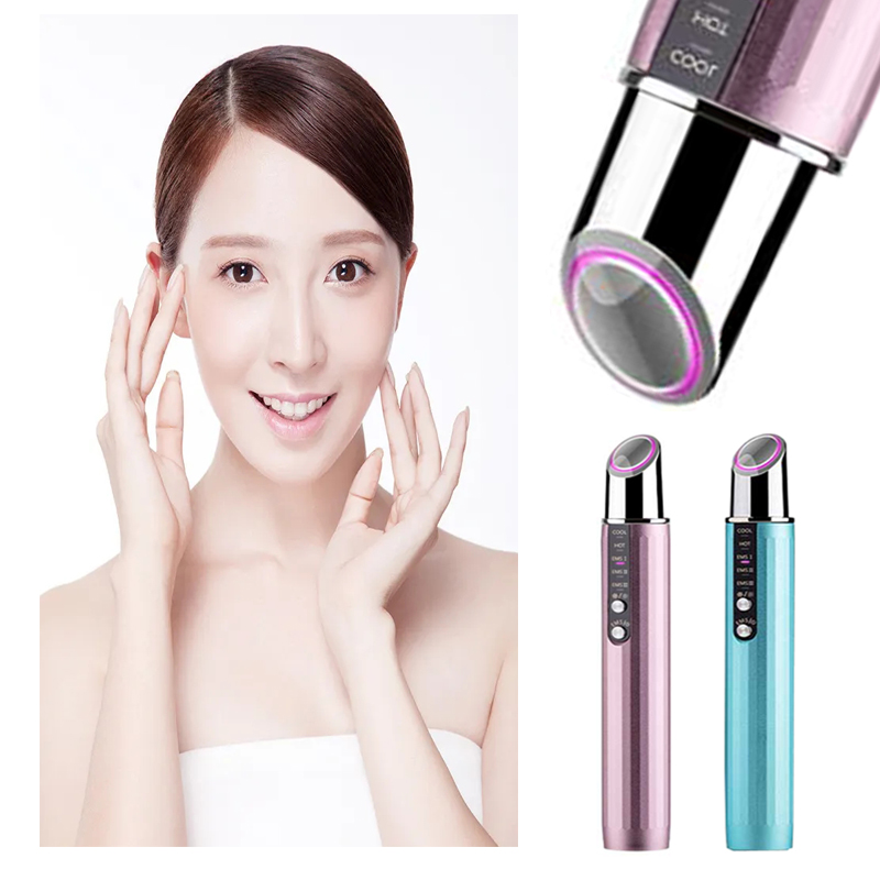 RF Beauty Eye Massager Stick EMS Piękna Oko Instrument Radio Częstotliwość Radio Hot&Cool Compress Instrument do zmniejszenia drobnych linii, anty-wlinkle, zanikającego ciemnego koła, zanikających worków oczu