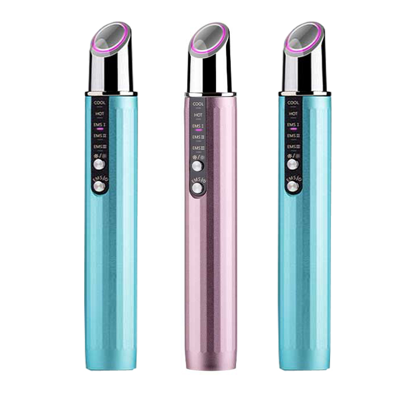 RF Beauty Eye Massager Stick EMS Piękna Oko Instrument Radio Częstotliwość Radio Hot&Cool Compress Instrument do zmniejszenia drobnych linii, anty-wlinkle, zanikającego ciemnego koła, zanikających worków oczu