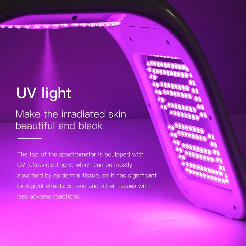 7 kolorów PDT LED LED LIGE 5D KOLAGEN Light Therapy Maszyna urody twarzy do odmładzania skóry Usuwanie trądziku, zacieśnienie skóry, usuwanie pigmentu, leczenie trądziku, odmładzanie skóry, zmywacza zmarszczek.