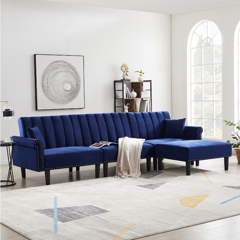 Tkanina segmentowa sofa salonu rozkładana sofa
