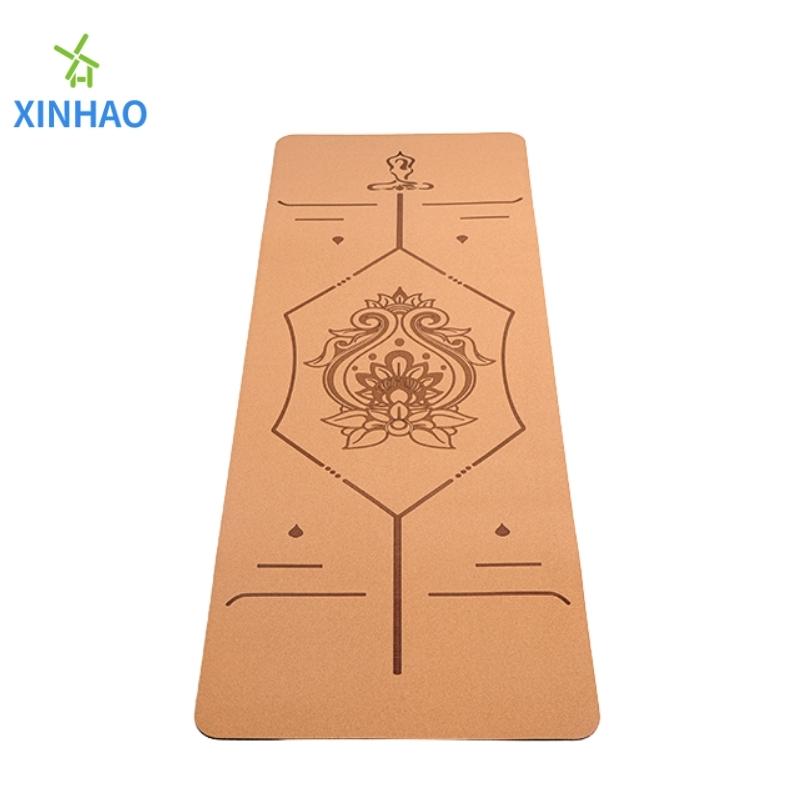 Amazonnajlepiej sprzedający się cork tpe joga hurtowa, 4 mm/5mm/6mm/8mm tpe cork bez poślizgu mata jogi, obsługujeniestandardowe logo lub druk