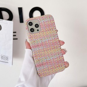 Apple iPhone14pro Mały zapachowy telefon, ręcznie robiona skórzana obudowa ochronna z wysokiej jakości wzorem materiału