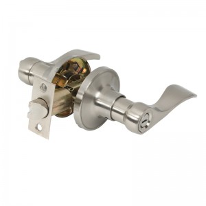 7306 Drzwi prywatności Satynnikiel, klasyczny klamka drzwi wnętrza fali bezkluczykowej do sypialni łazienka