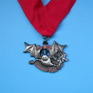 Factory Custom Logo Award Medale z wstążką pustą złotą srebrną brązową brązową cyklą maraton metalowy metal sportowy