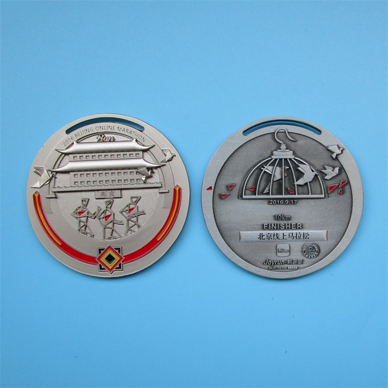 Niestandardowe logo Antyque Design 3D Metal Colorful Medal Medal Medal Finishers 2016