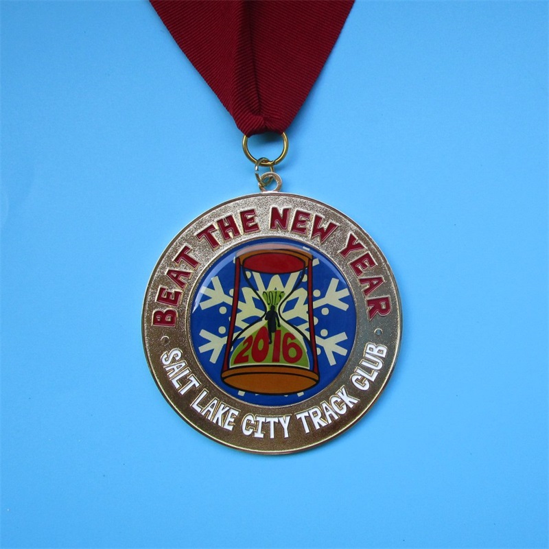 Metalowe medale i trofea cynku pamiątki Gold Medals Sport z wstążką