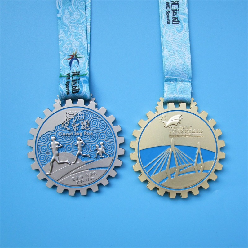 Gear Design Race Award 3D Metal wieszak Złote Medale Niestandardowe medal sportowy