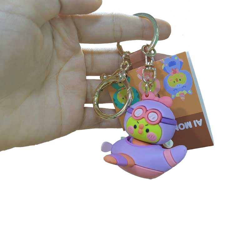 Hurtowyniestandardowy 3D PVC Cute Brelowain