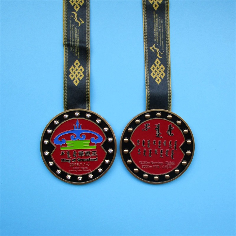 Złoty medal Złoty Medal Kolorowy zawieszek Medalion Emalii