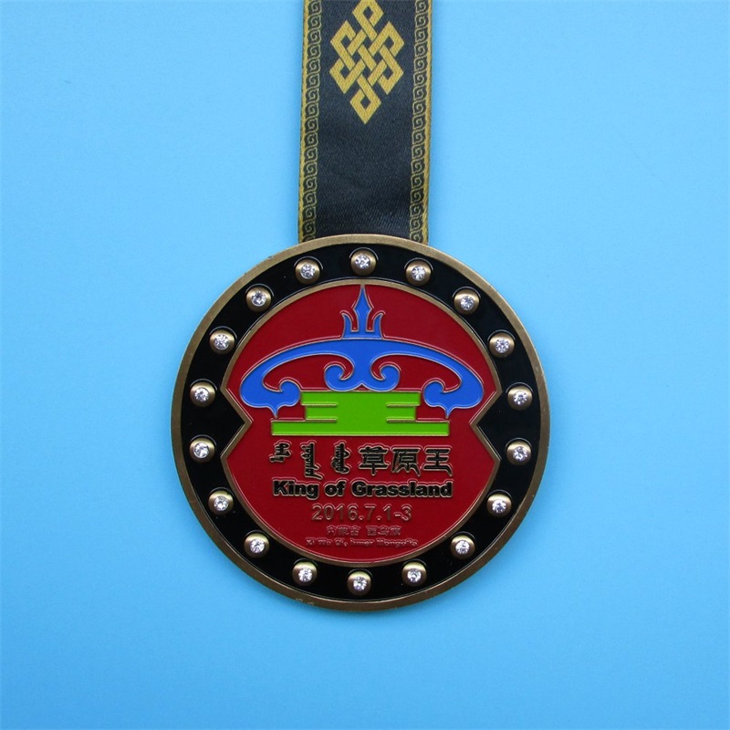 Złoty medal Złoty Medal Kolorowy zawieszek Medalion Emalii
