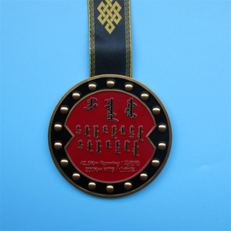 Złoty medal Złoty Medal Kolorowy zawieszek Medalion Emalii