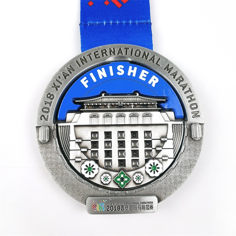 Fajne design zdejmowane światowe cele maratonowe meedals metalowe medale