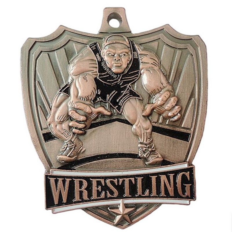 Zabytkowe srebrne medal 3D Medale zapaśnicze