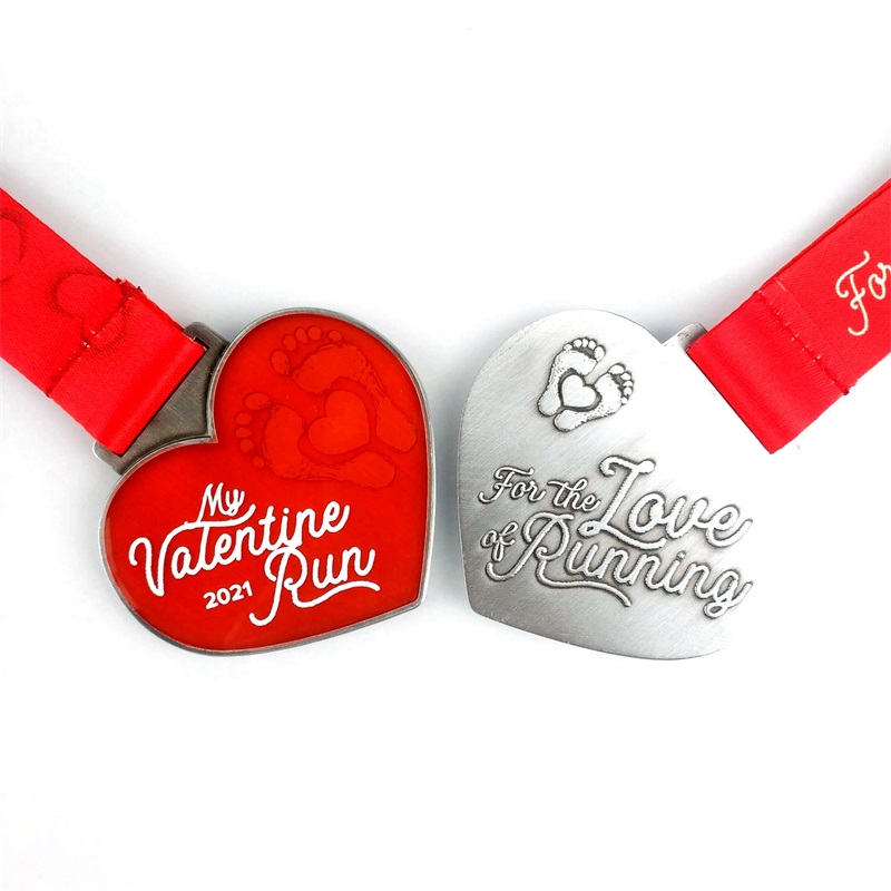 Maraton biegający medale świąteczne medale Prezentna dzień Walentynki