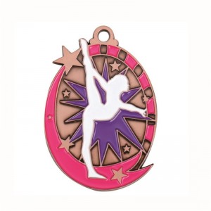 GAG 18K Gold Squated Rectangle Medalion Medallion Rhythmic Gymnastics Medal