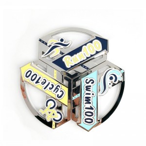 Medalenagrody Niestandardowe zabytkowe medale rebin projekt 3D Triathlon Medal