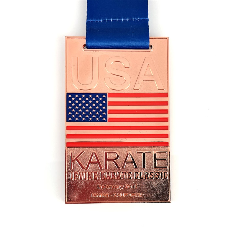 Medale wyścigowe Custom Cast Metal Medals Kungfu Złoty medal