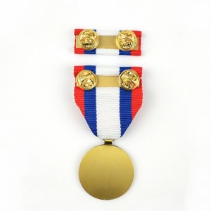 Niestandardowe 3D Gold Splated Antique Bronze Campaign Medal Honor Medale z krótką wstążką