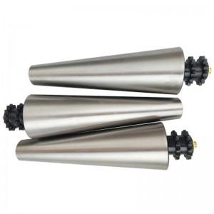 Stożkowy stożkowy wałek przenośnik przenośnika stożkowego wałka elektrycznego PLC Control Rutaninowy wałek elektryczny