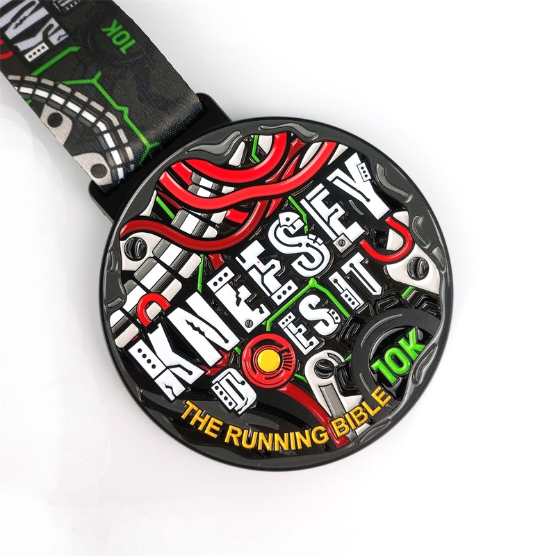 Gag Factory Custom Logo Award Medale z wstążką puste złoty srebrny brązowy honor cykl rowerowy maraton metalowe medale sportowe