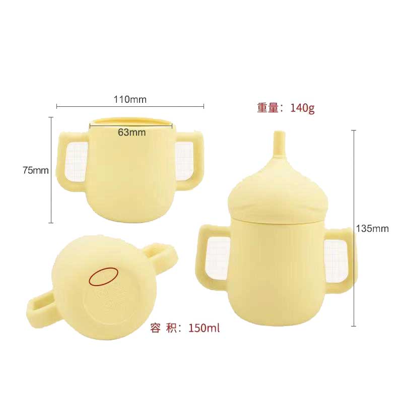 Food Silikon Baby Straw Cups Dzieci dzieci dzieci pice BPA darmowe silikonowe kubek z przekąskami maluch sippy kubek z uchwytem uchwytu