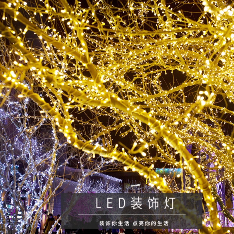 LED LED Lights Wodoodporne światła wróżkina zewnątrzna Boże Narodzenie Nowy Rok ślubne światła światła