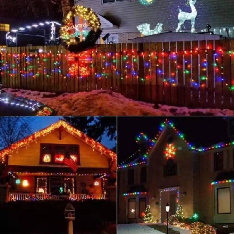 C9 Strawberry Christmas Light Zestaw Wodoodporny kolorna zewnątrz kolorowy świąteczny sznurek