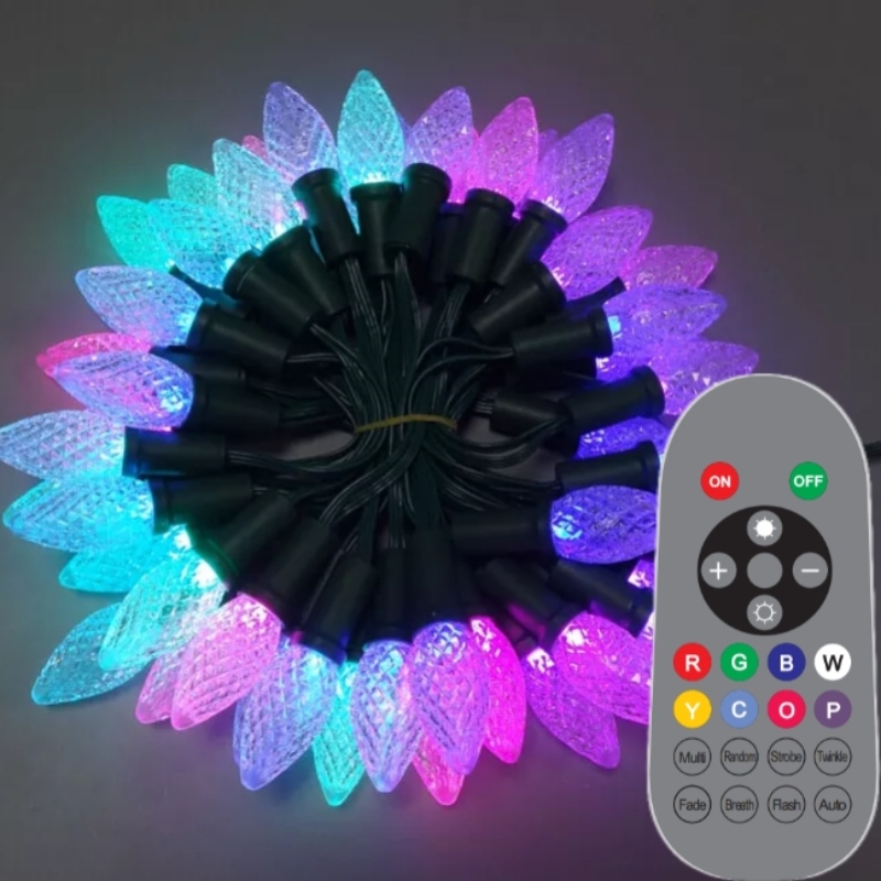 Smart C9 Strawberry Christmas Light Zestaw Wodoodporne LED RGB kolorowy świąteczny sznurek