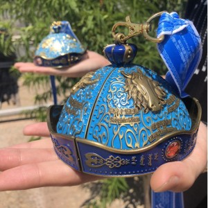 Kolorowa szkliwa sublimacja drukowana puste stopa cynku okrągłe obracające się medal sportowy podnoszący ciężarów