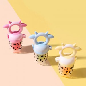 Wysokiej jakości podajnik owocowy kreskówka teether ekologiczna ekologiczna płynna silikonowa smocz dla dzieci świeże owoce karmnik dziecięcy