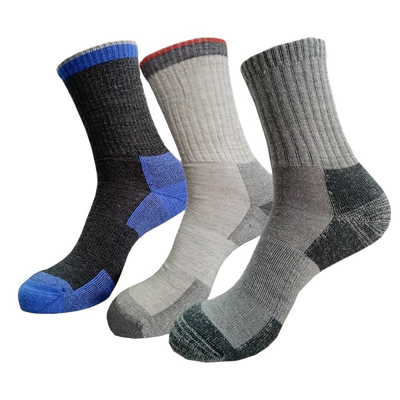 Winter Premium Marino Wool Micro Crew Socks Thermal Walking Merino Wool Socks