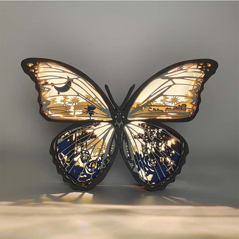 3D drewniane ozdoby motyla