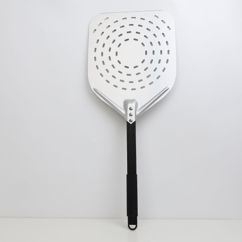 Odłączany uchwyt anodowany 12 cali/13inch/14inch perforowany aluminiowy pizza pizza pizza pizza pizza pizza pizza z czterema kółkami z czterema kółkami
