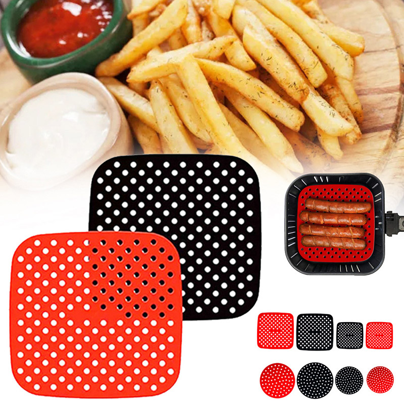 Wielokrotne silikonowe wkładka frytkowniczka z Air Fryer Magnec Memo Board, Easy Clean Air Fryer Accessories, Non-Stick, Air Fryer Akcesoria