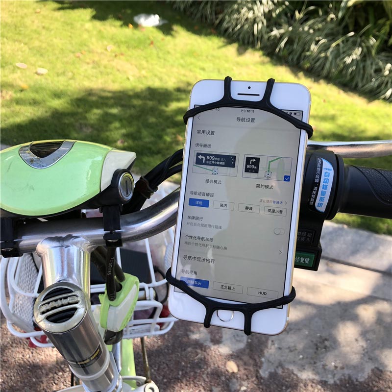 Mocowanie telefonu rowerowego, mocowanie kierownicy motocyklowej, 360 ° Rotacyjny silikonowy montażna roweru, kompatybilny z iPhone 13/12/11 Pro Max xs Max xr x 8 7 6s plus SE 2022 12 Mini, Samsung Galaxy