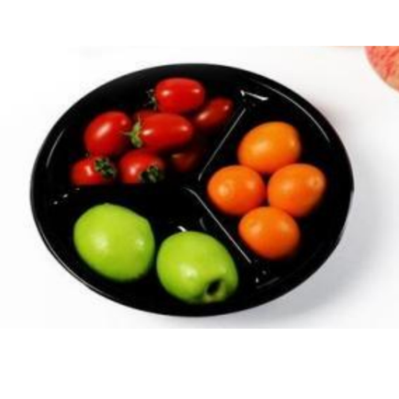 Trzy-compartment świeże-cut owoce pudełko dolne 205*155*58 mm hj-190