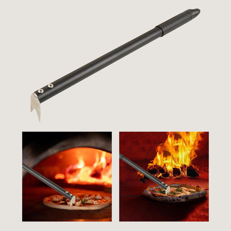 Pizza Fork ze stalinierdzewnej Pizza Flipper Turner 43cm/16,9 cala rączka Pizza widelec do pizzy piekarnik/grill, łatwy do obracania skórkina pizzę