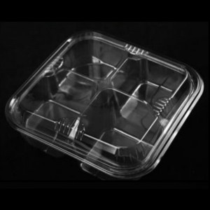 Cztery-compartment Fresh-cut Fruits Box Lid 290*195*75 mm HJ-04l