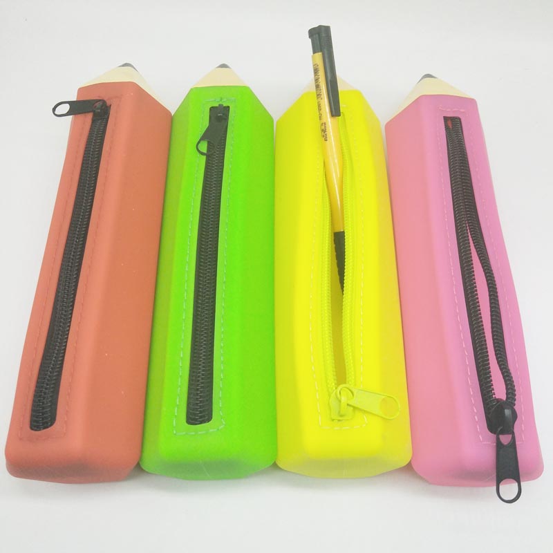 Silikonowa torba ołówkowa, ołówek kształt kreatywny ołówek, zdrowe i przyjazne dla środowiska silikonowe torby papiernicze, wodoodporne i trwałe