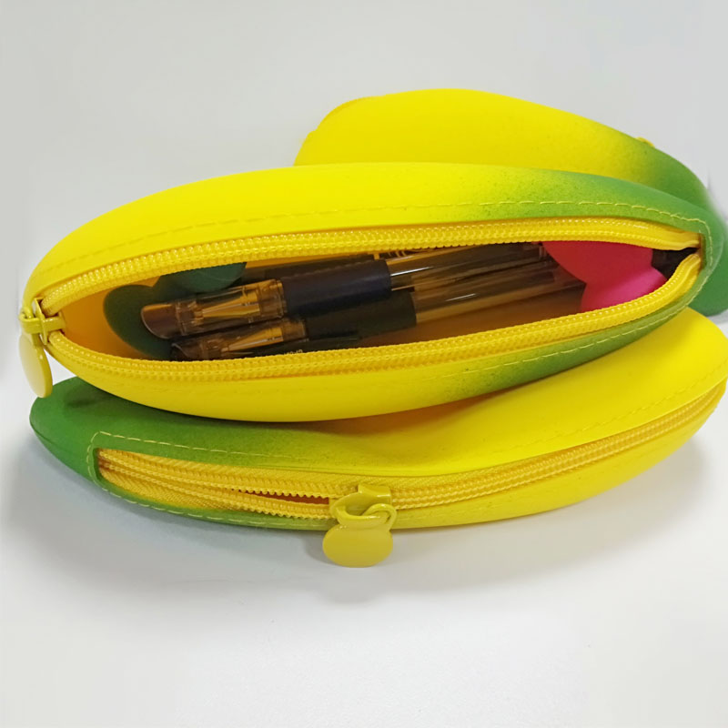 Śliczny silikonowy bananowa sakietowa torebka moneta Kluczowa torebka, silikonowy i trwałe