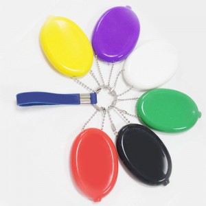 Silikonowa owalna torebka monety, torba mężczyzn z łańcuchem, silikonową torbą, przyjazną dla środowiska i wodoodporności