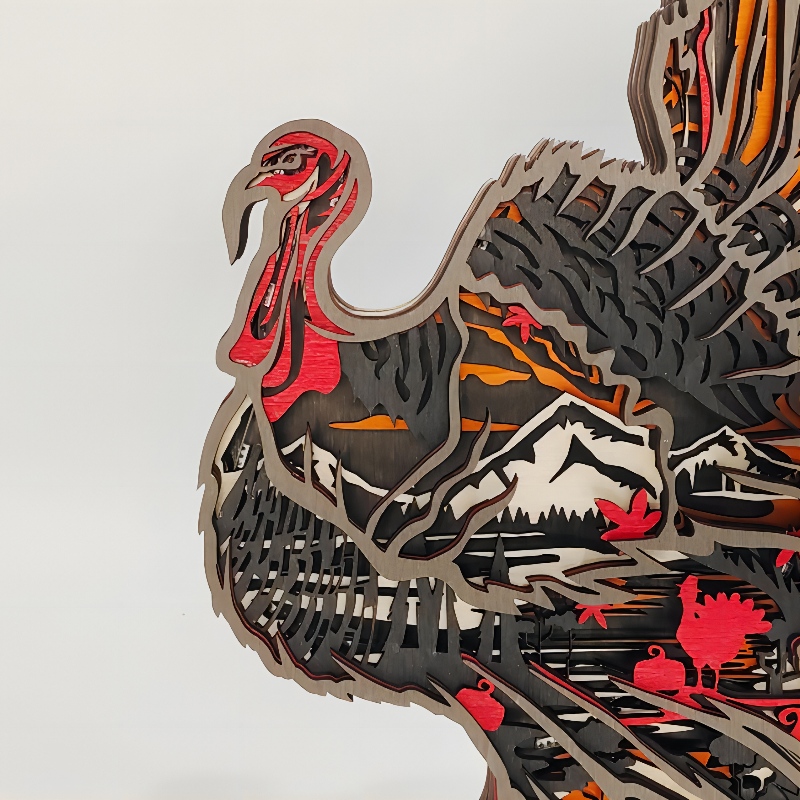 3D drewniany artefakt Flamingo Flamingo