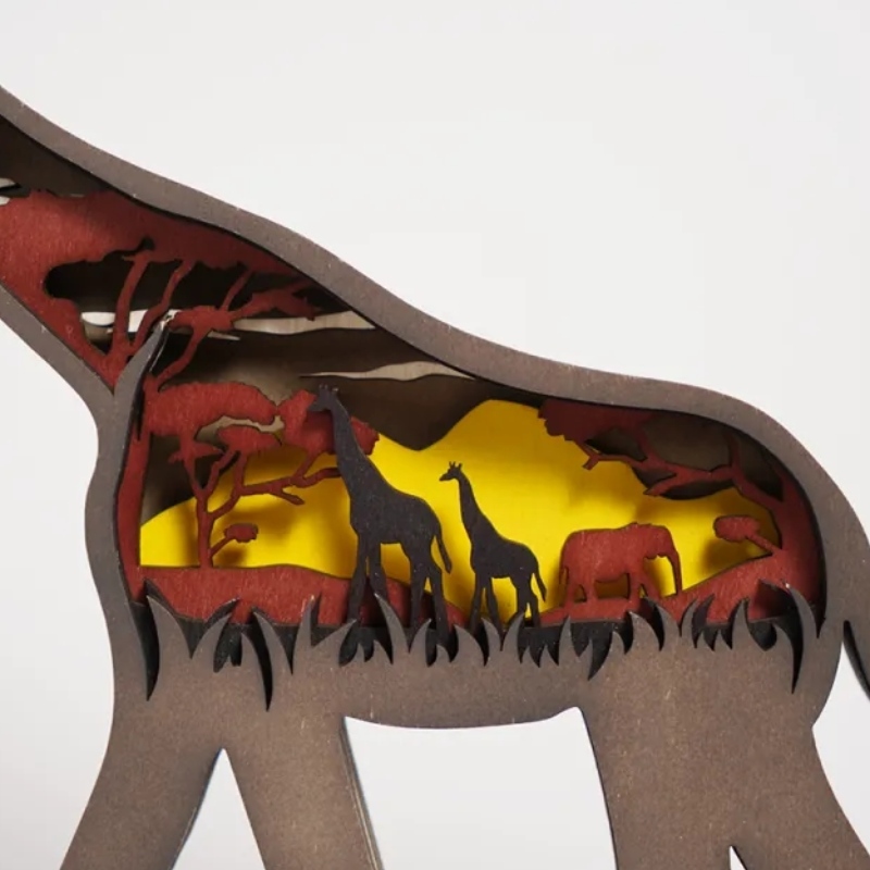 Drewniana żyrafa 3D Zwierzęta