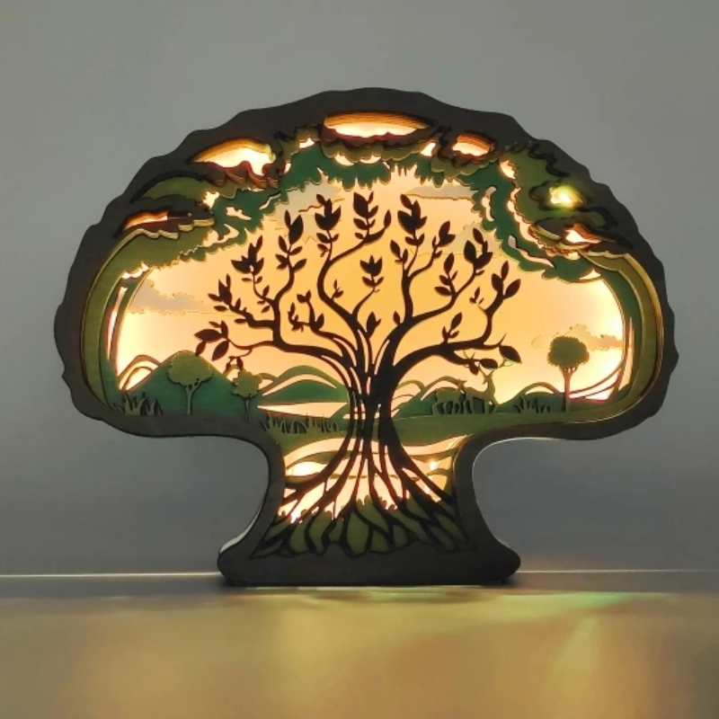 Ozdoby z drewna 3Dna drzewa