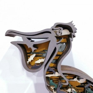 3D drewniane ozdoby rzemieślnicze dla ptaków